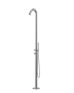 brushed stainless outdoor shower 